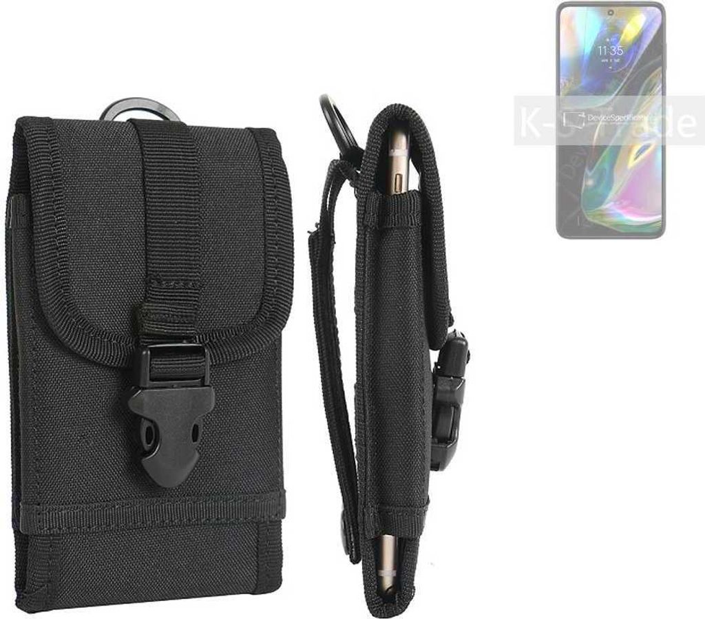 K-S-Trade Holster Handy Hülle kompatibel mit Motorola Moto G71s Holster Handytasche Gürtel Tasche Schutz Hülle Robust Outdoor schwarz