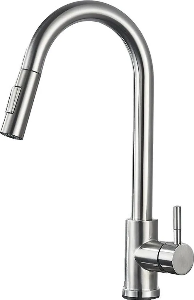 Robinet cuisine spray extractible nickel brossé - Rotation à 360°