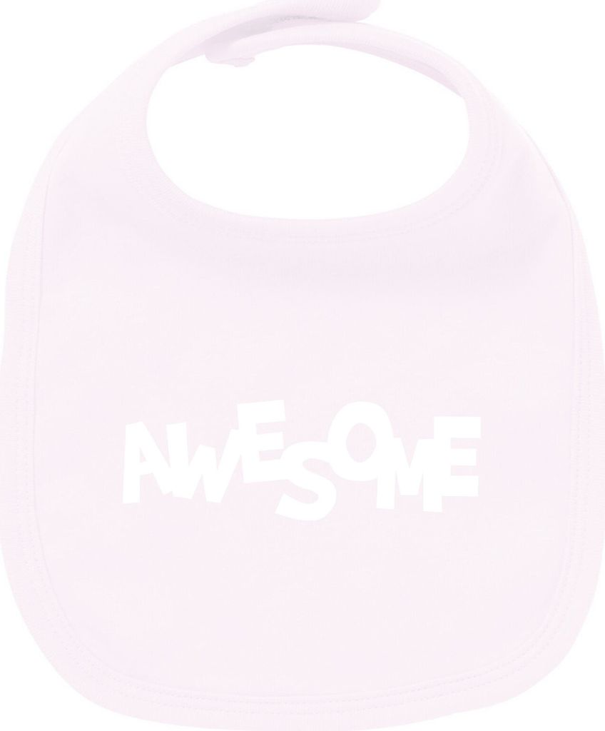 Huuraa Unisex Babylatz Awesome Schriftzug Geschenk Babypink Baumwolle Awesome Mitbringsel