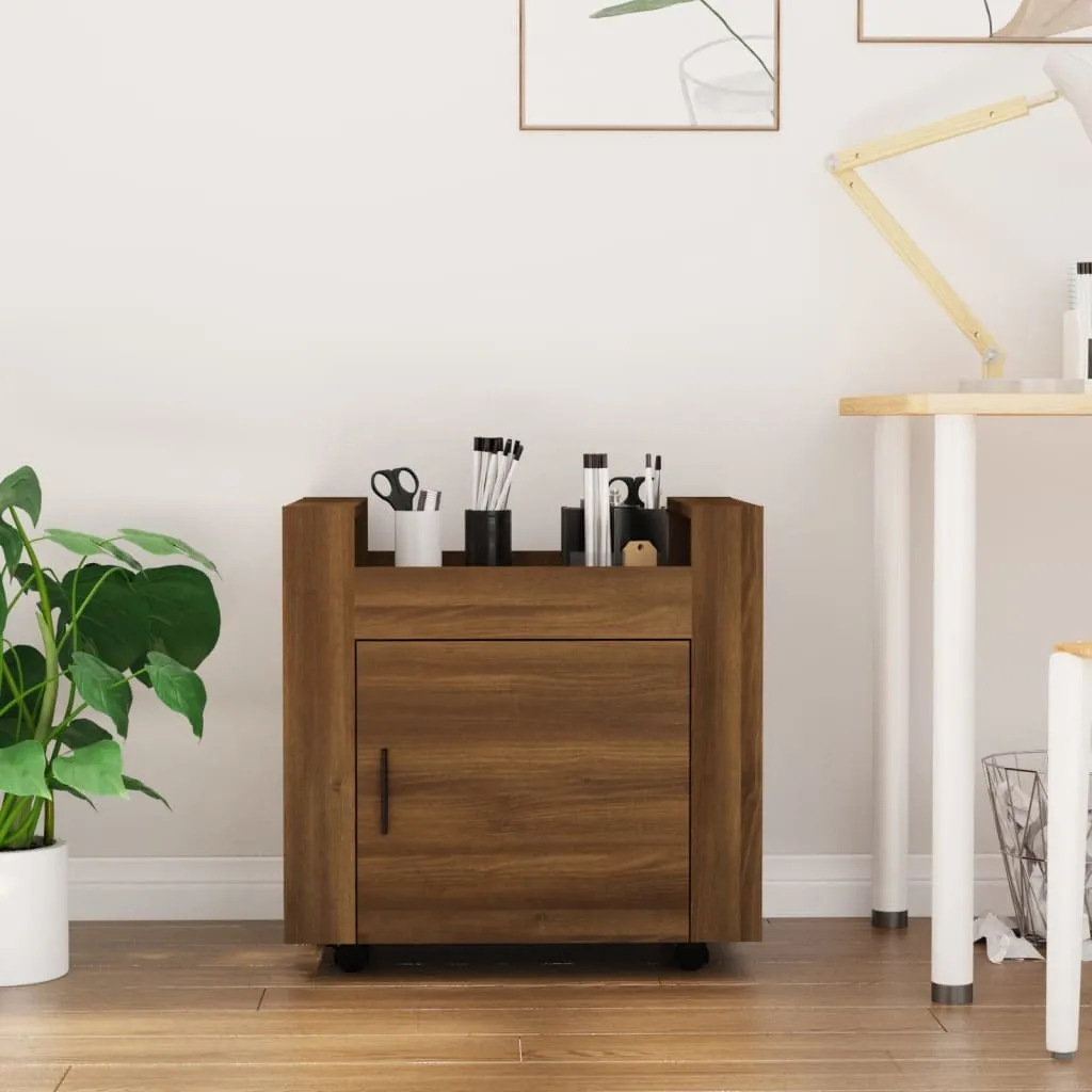 Carrello Office 60x45x60 cm Marrone Rovere | Stile The Living Store