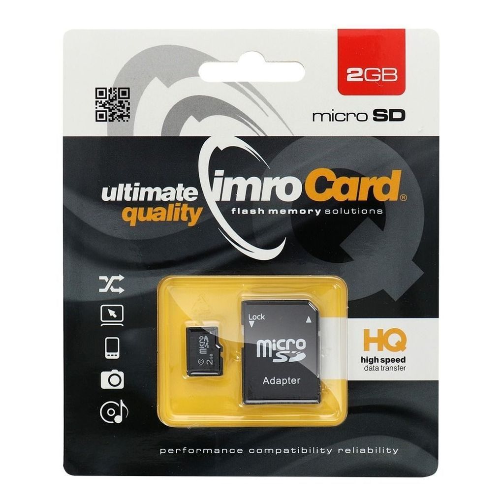 SPEICHERKARTE IMRO microSD 2GB mit SD Adapter Obrázok produktu 