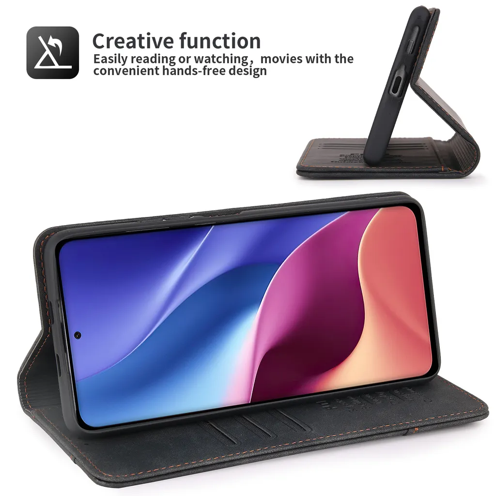 FTRONGRT Wallet Cover per Xiaomi Poco M3 PRO 4G, [Chiusura Magnetica] [con Slot per schede] [con Supporto per Cellulare] PU Portafoglio Flip Cover Custodia per Xiaomi Poco M3 PRO 4G -Nero