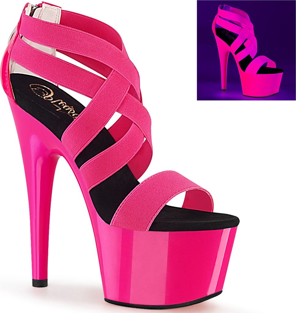 ADORE-769UV Damen Sandale von Pleaser, Neon Hotpink EU 37, Produktbild 