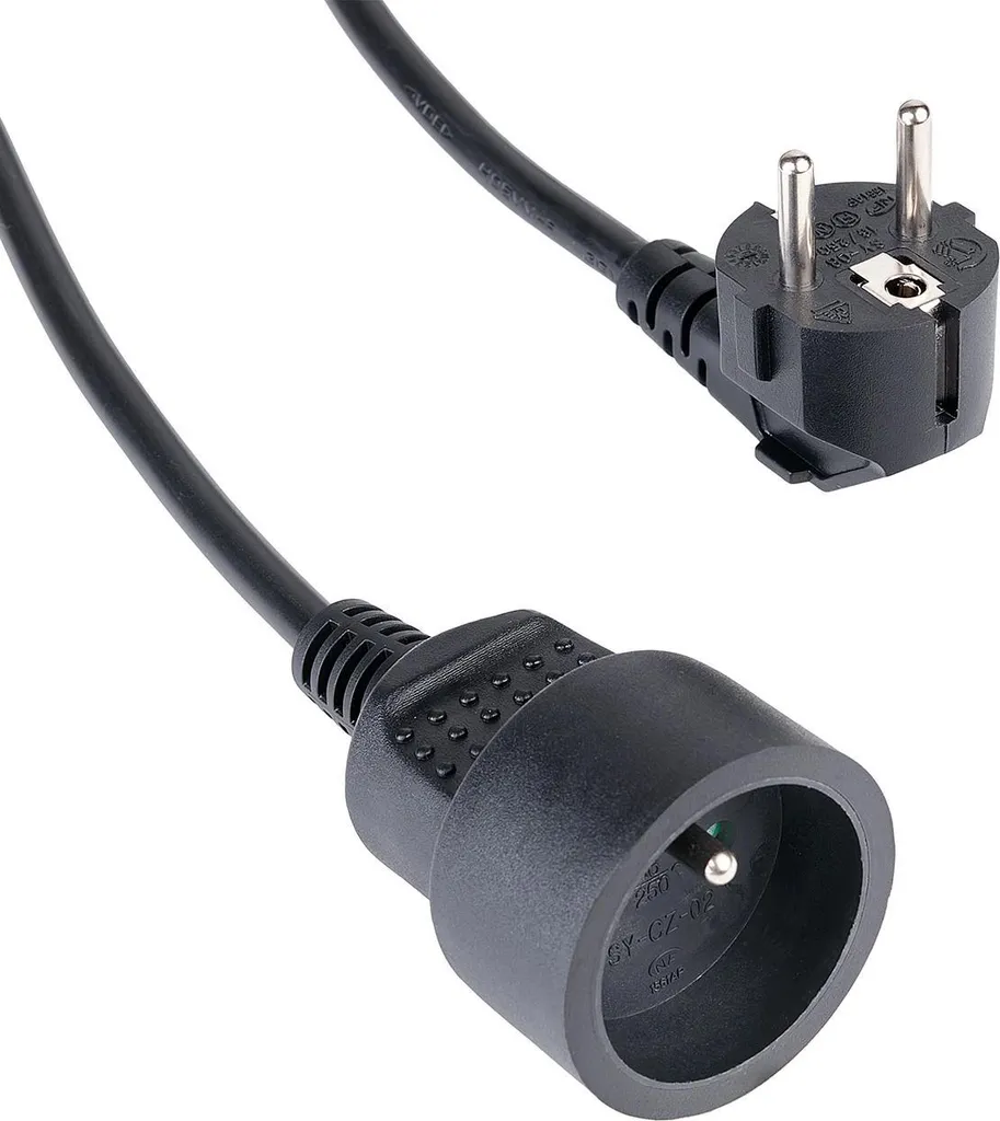 Cavo Prolunga Hama 2M Nero 16A 3500W | Alta Resistenza Meccanica