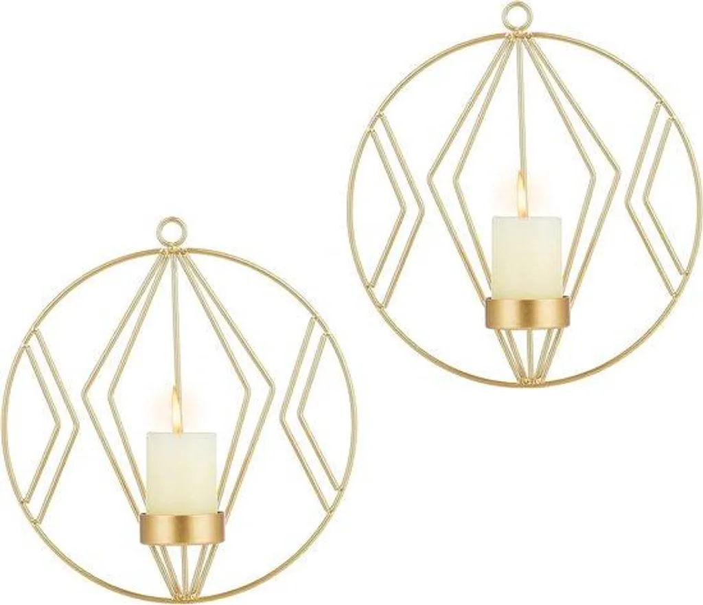 Duo de Luminaires Muraux Design en Métal Doré Décoration de Chambre