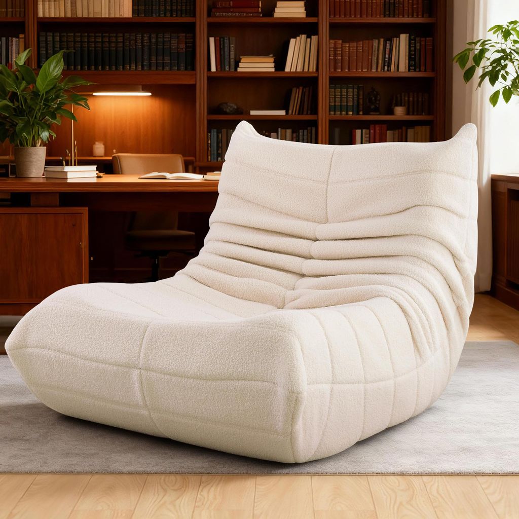 MODFU Fauteuil-lit relax avec dossier, canapé Lazy, meuble Image du produit 