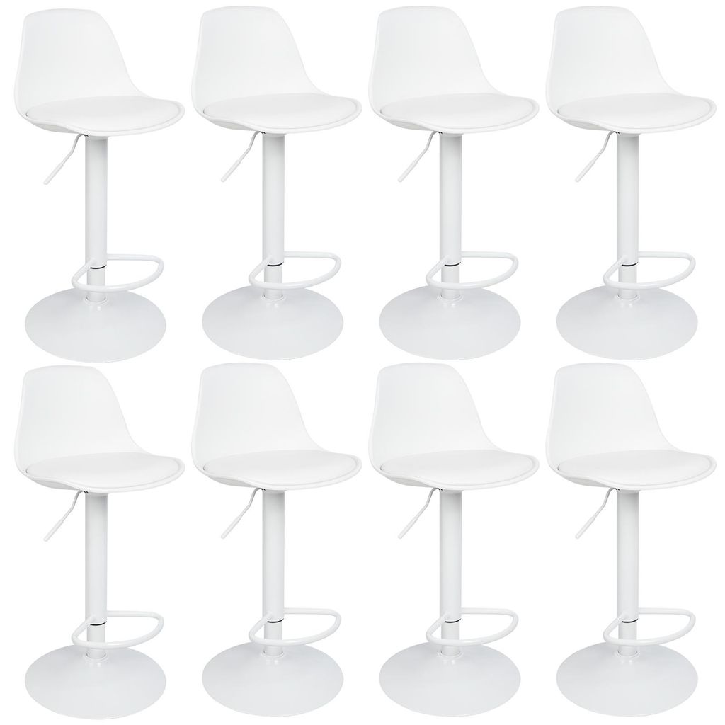 8er-Set Barhocker Barstuhl höhenverstellbar Bistrohocker Produktbild 