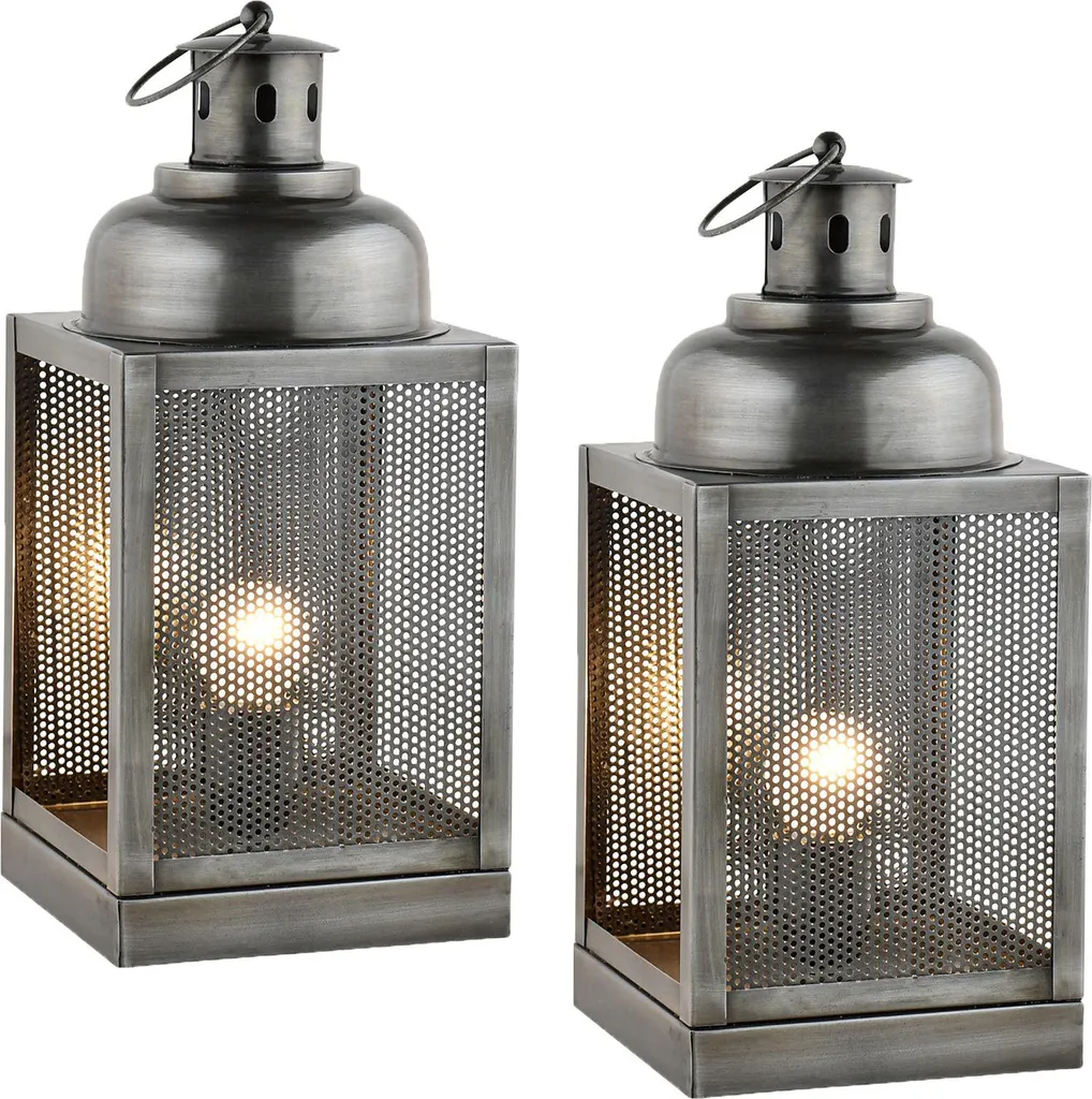 Pack de 2 lampes de table pour éclairage tamisé chambre et salon argent