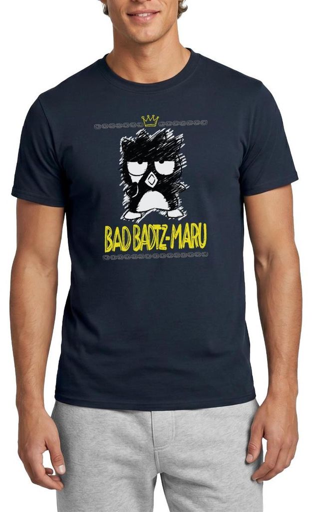 Spreadshirt Bad Badtz Maru Skizzen Stil Männer T-Shirt, 4XL, Navy