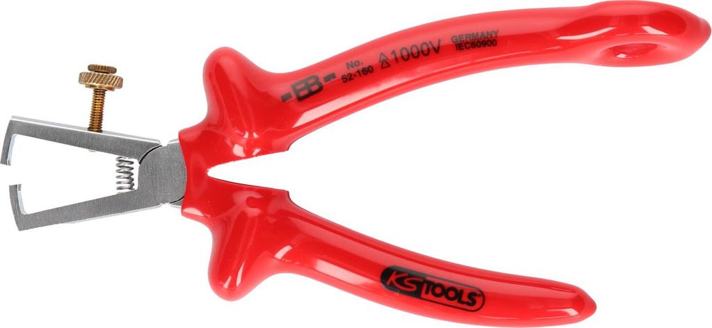 KS Tools 1000V Abisolierzange mit Sicherungsöse für Sicherheitsleine, 117.2202