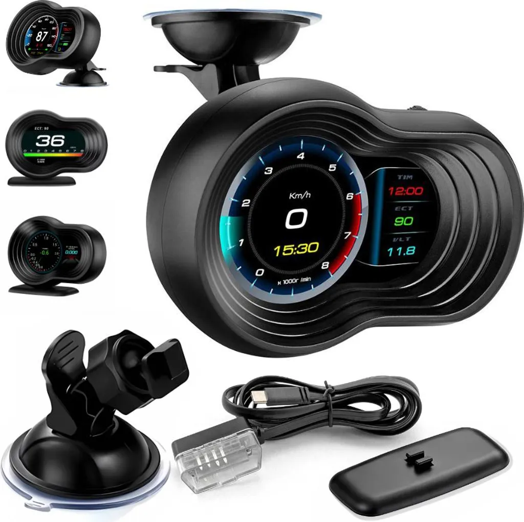 Ordinateur de bord HUD OBDII USB avec Écran LCD Haute Définition F12