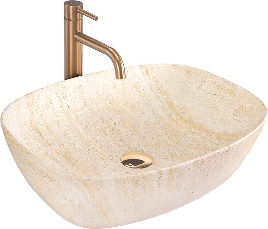 Rea Aufsatzwaschbecken Freja Travertine Matt Produktbild 