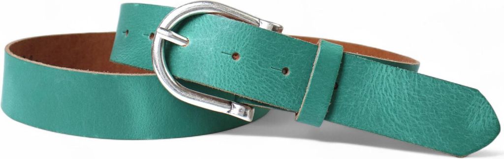 FRONHOFER Damen Ledergürtel 3,5 cm Dornschnalle Hufeisen altsilber, echt Leder