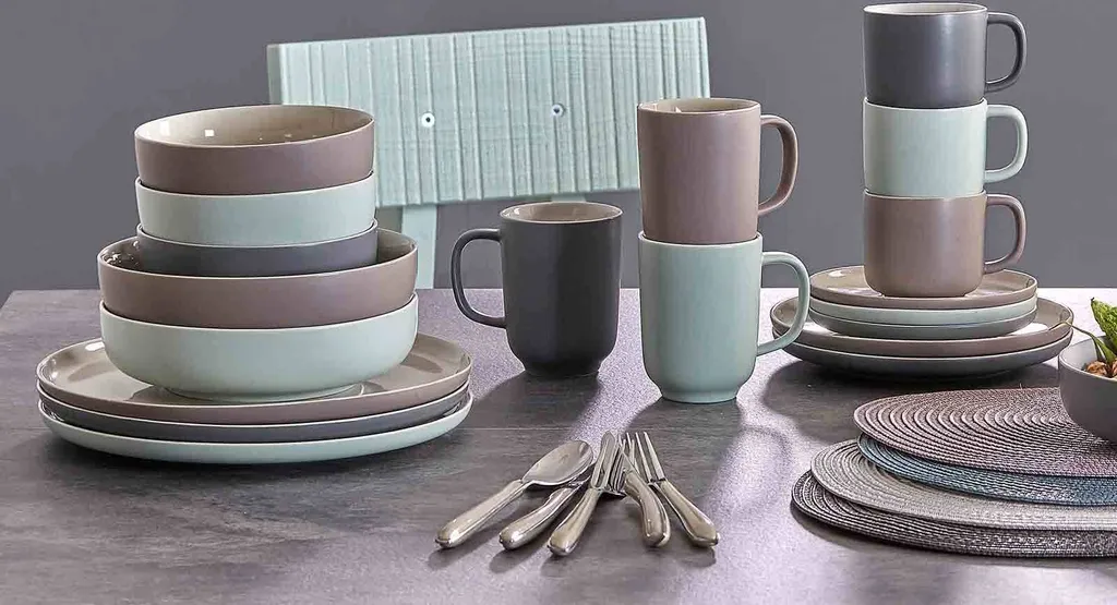 Ritzenhoff & Breker JASPER 16 Pezzi - Servizio Piatti Grigio Stoneware - 9