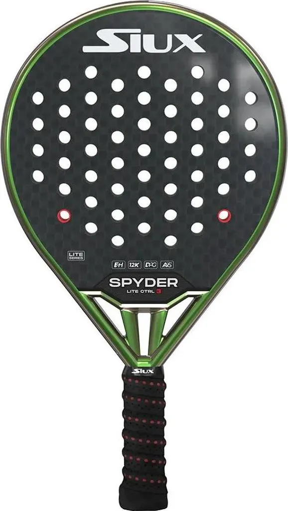 Raquette Siux Spyder Lite Ctrl 3 Hard Argent - Carbone et Gomme Rigide