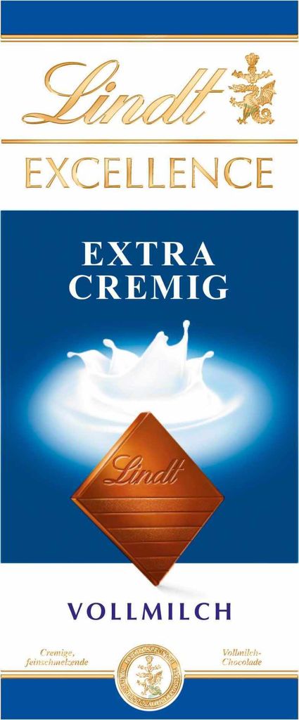Lindt EXCELLENCE Extra Cremig Vollmilchschokolade (100g Produktbild 