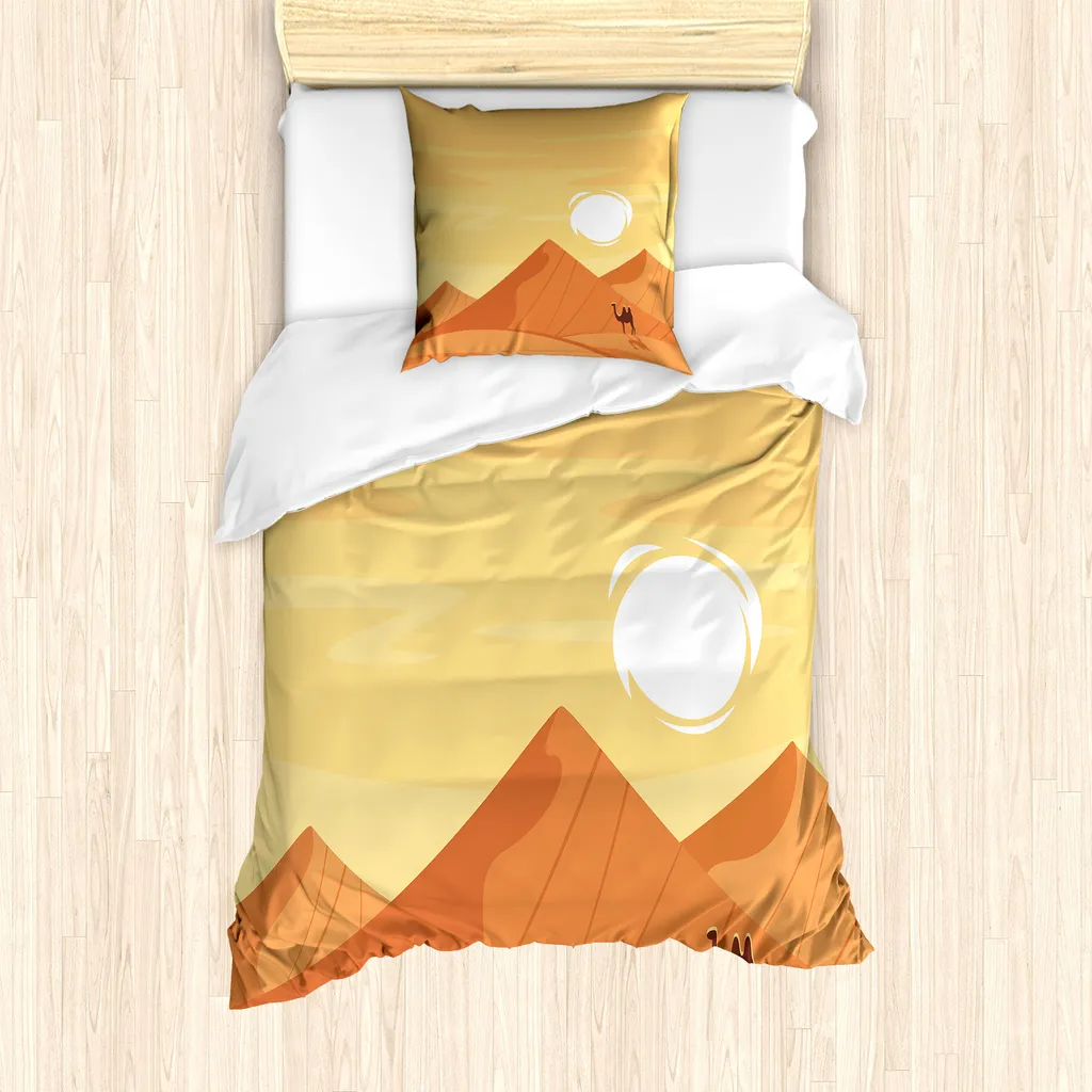 Copripiumino Paesaggio Arido ABAKUHAUS 135x200 | Colori Terra Caldi