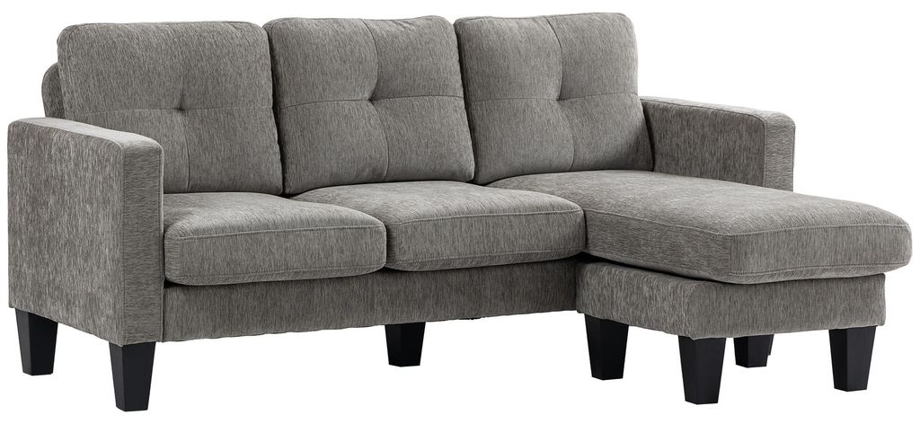 HOMCOM Ecksofa, Eck-Couch mit umkehrbarer Chaiselongue, Produktbild 