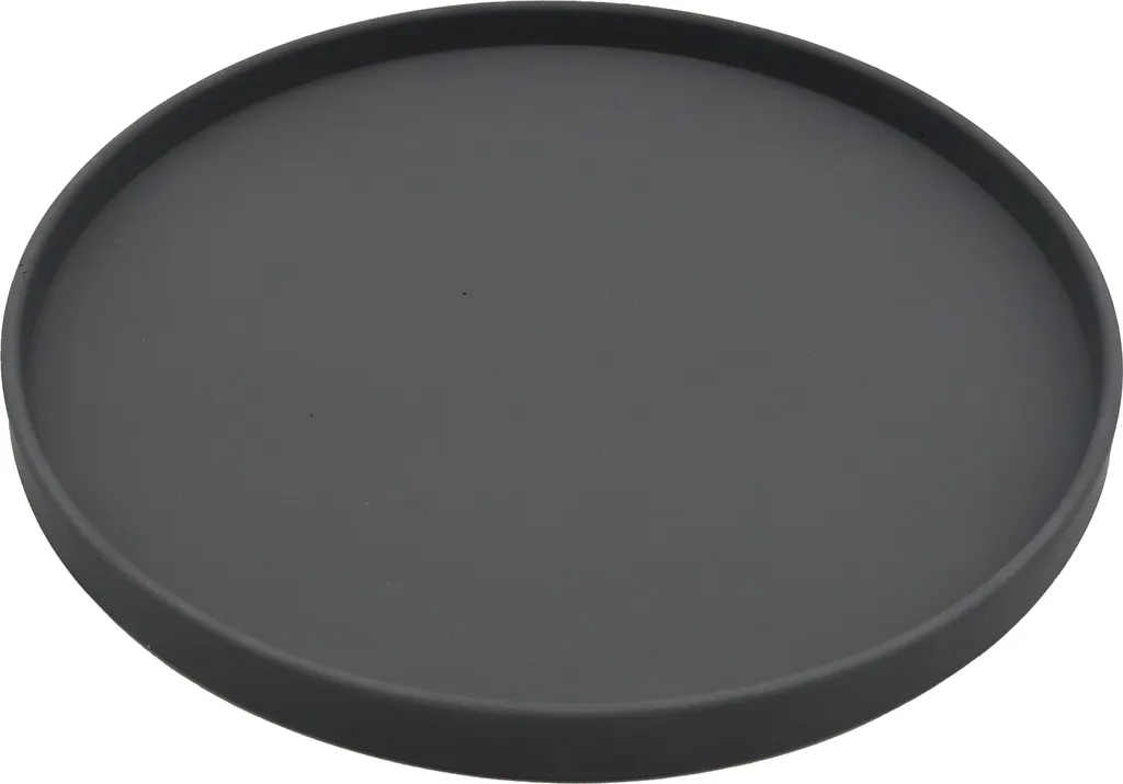 Plateau Décoratif Aspect Pierre Grise Ø 30 cm Support Bougie Circulaire