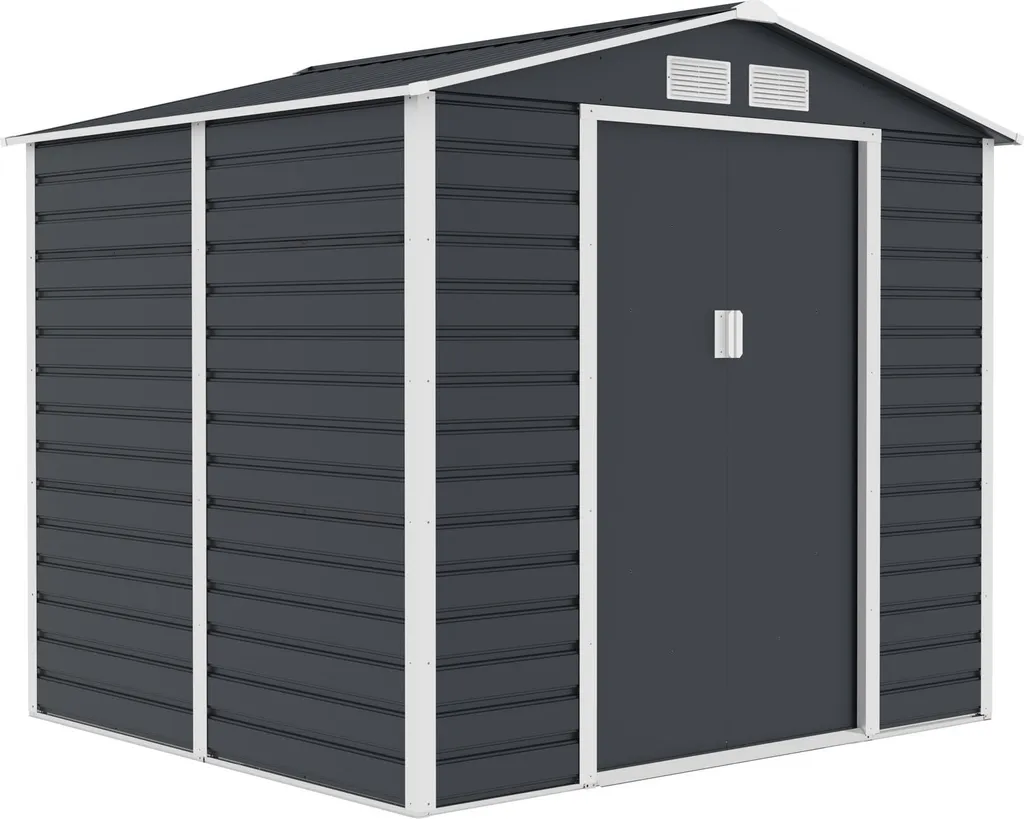 Cabanon de jardin en métal G21 GAH 407 anthracite 213x191cm étanche