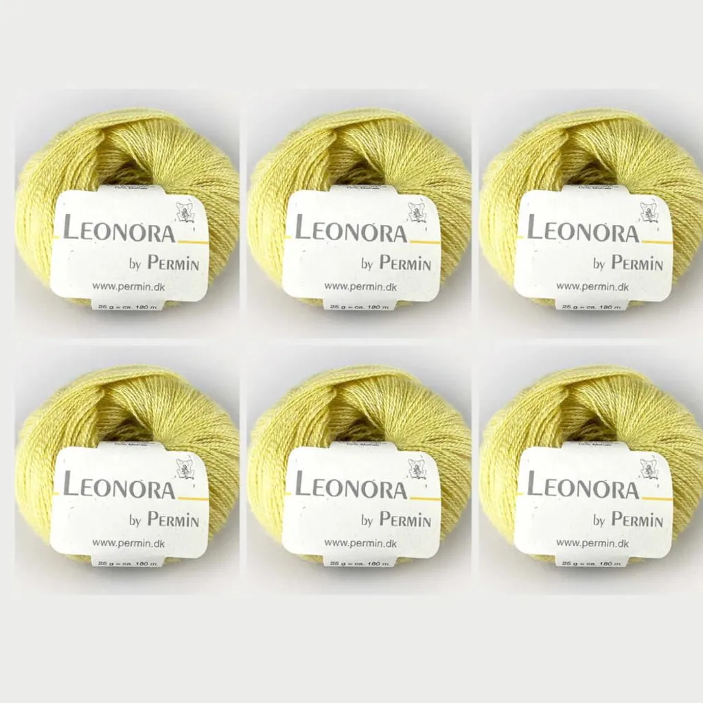 Laine douce anti-picotement Leonora Permin 01 jaune soie et mohair