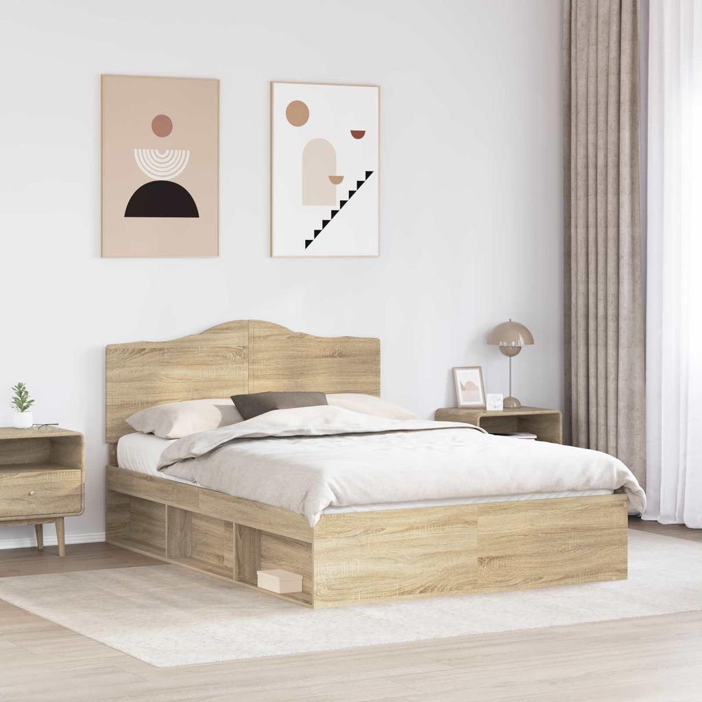 Maison Exclusive - Bettrahmen Sonoma 140 x 190 cm Massives Kiefernholz