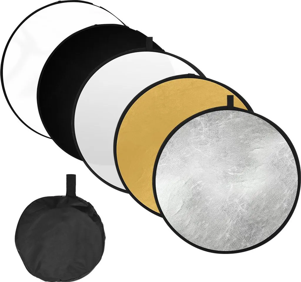 Réflecteur 5 en 1 pour portrait en extérieur pliable format 80 cm