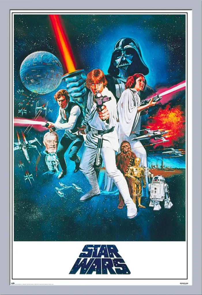 Cornice Shinsuke Maxi Argento + Poster Star Wars Vader Spada Arancio
