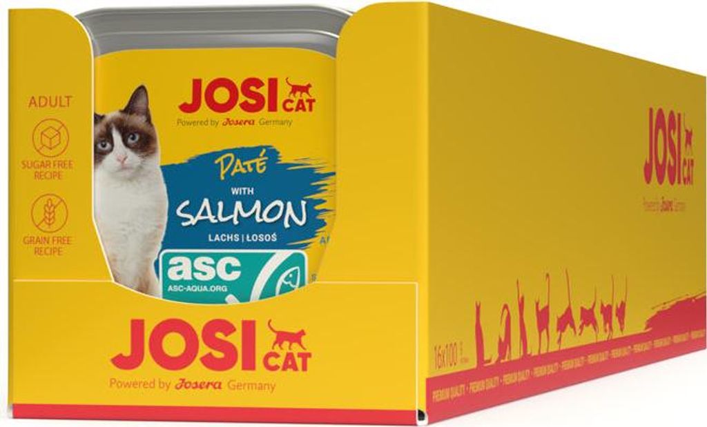 JosiCat Paté ASC Salmon 100g Produktbild 
