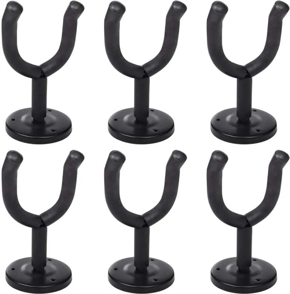 Support de Guitare Mural Robuste avec Bras de Protection Lot de 6