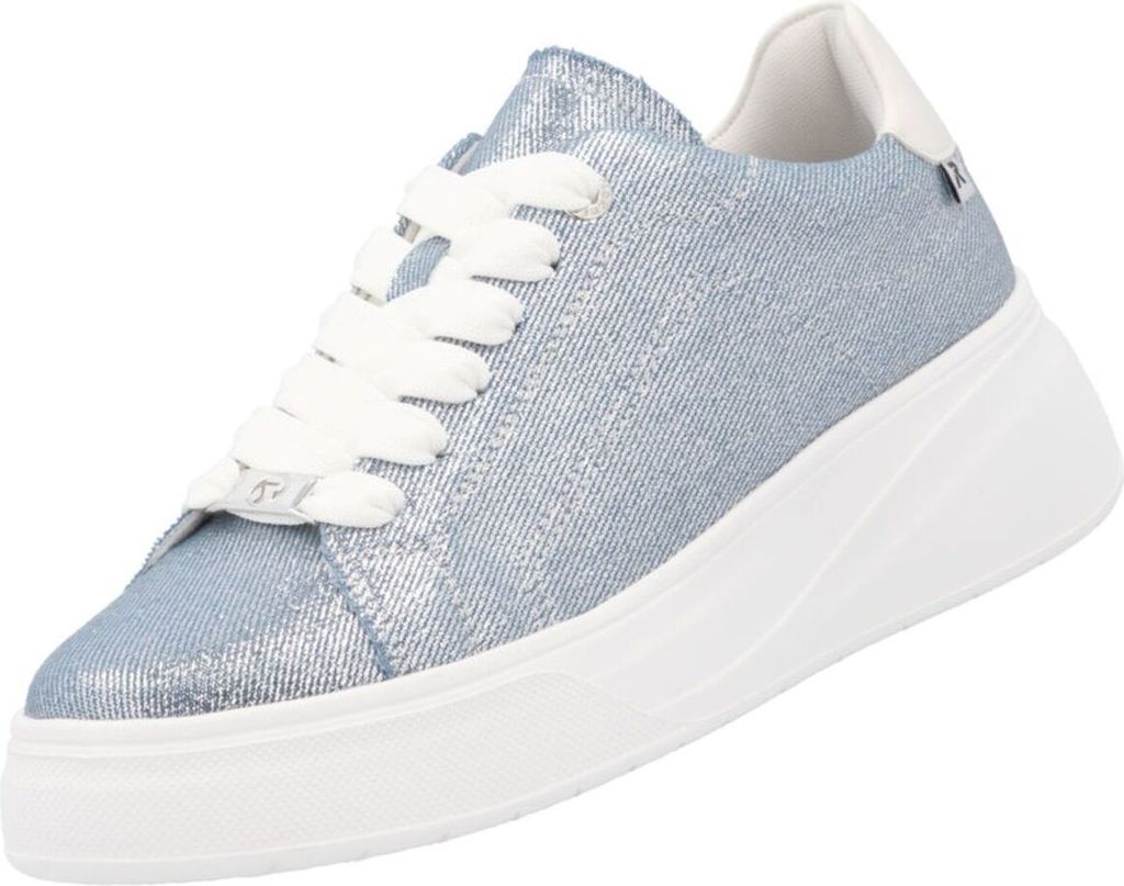 Rieker Damen Plateau Sneaker Blau