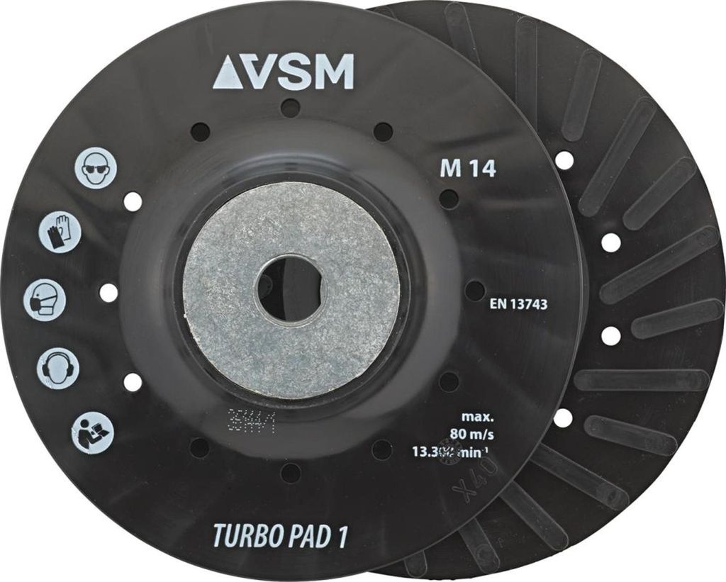 VSM Stützteller M14 mit Kühlrippen, 125 mm
