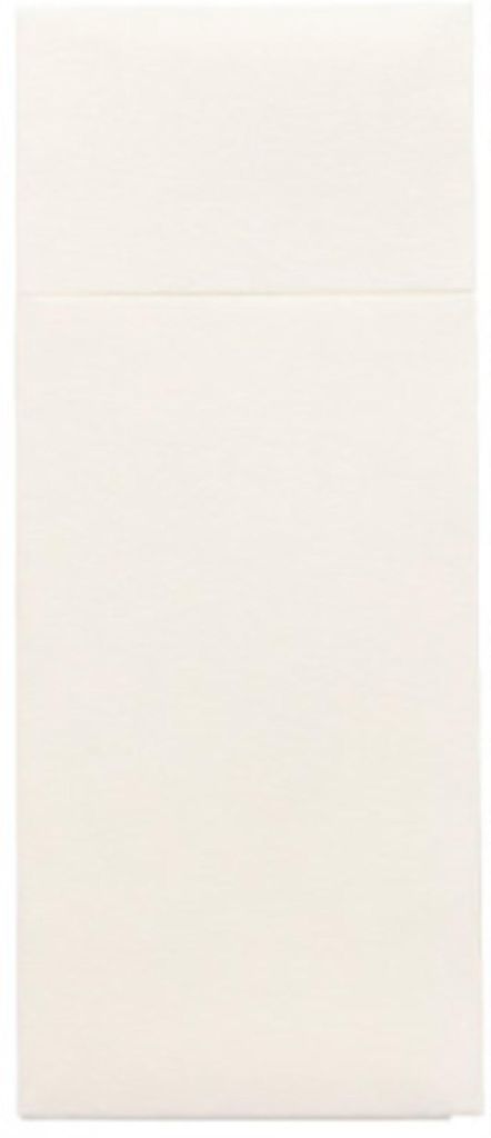 Bestecktaschen, Airlaid 40 cm x 33 cm weiss mit Besteckfalz Produktbild 