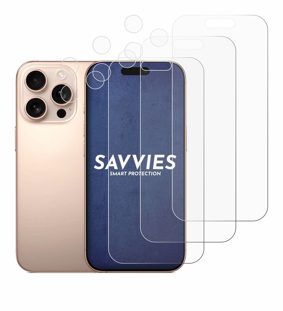 6x Für Apple iPhone 16 Pro (Display+Kamera) Schutzfolie Produktbild 