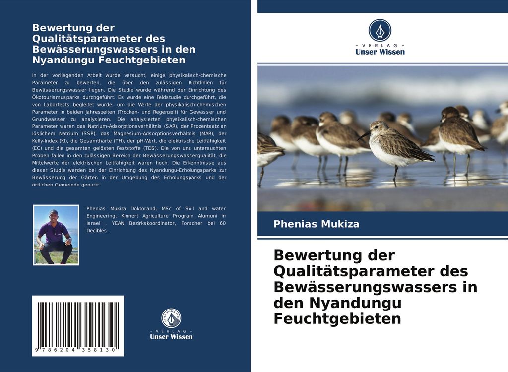 Bewertung der Qualitätsparameter des Bewässerungswassers in den Nyandungu Feuchtgebieten