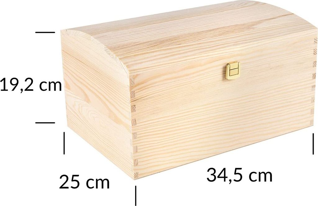 Creative Deco XXL Große Holztruhe Holz-Kiste mit Deckel und Produktbild 9