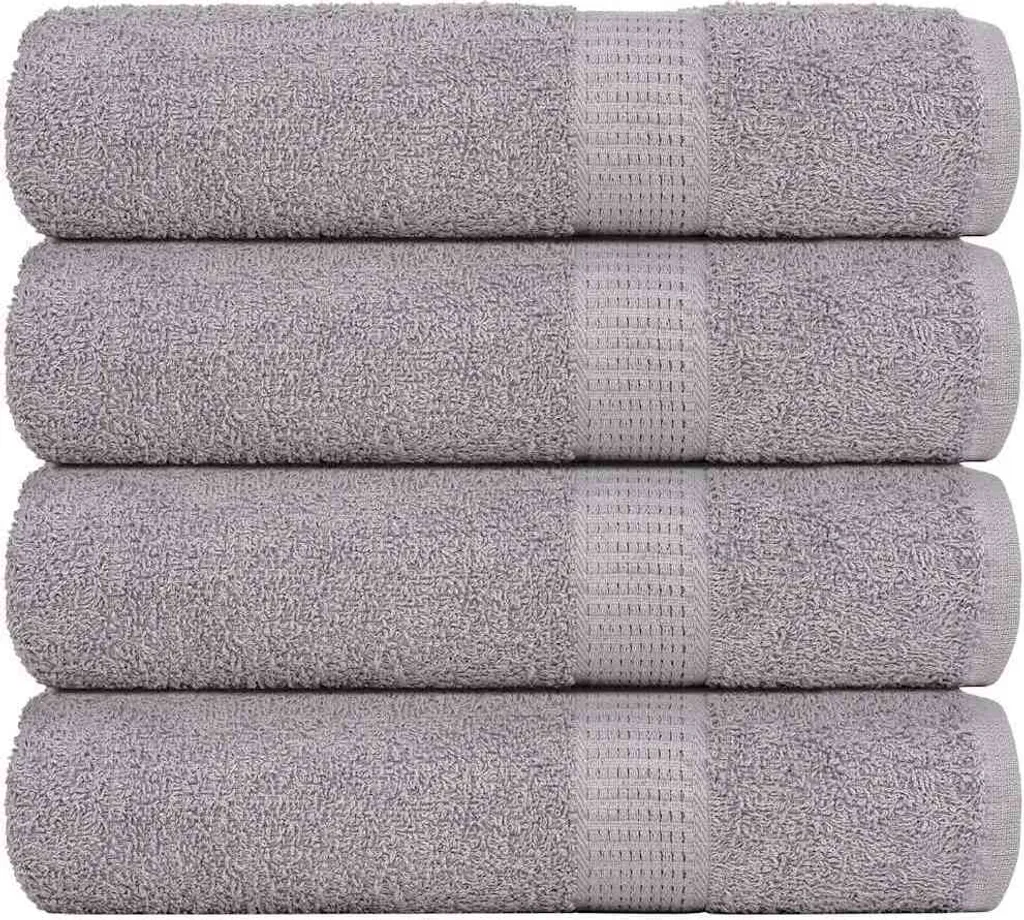 Asciugamani da doccia FROGN 4 pezzi Grigio 70x140 cm 360 g/m²