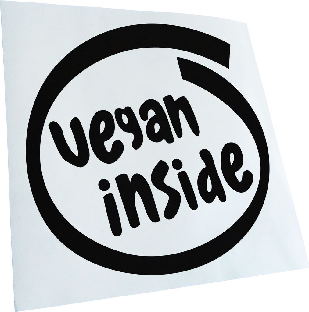 Kiwistar - Autoaufkleber - schwarz - 30 x 30 cm - vegan Inside - Heckscheibenaufkleber - Aufkleber für Auto Kfz Fahrrad, LKW, Truck Mofa