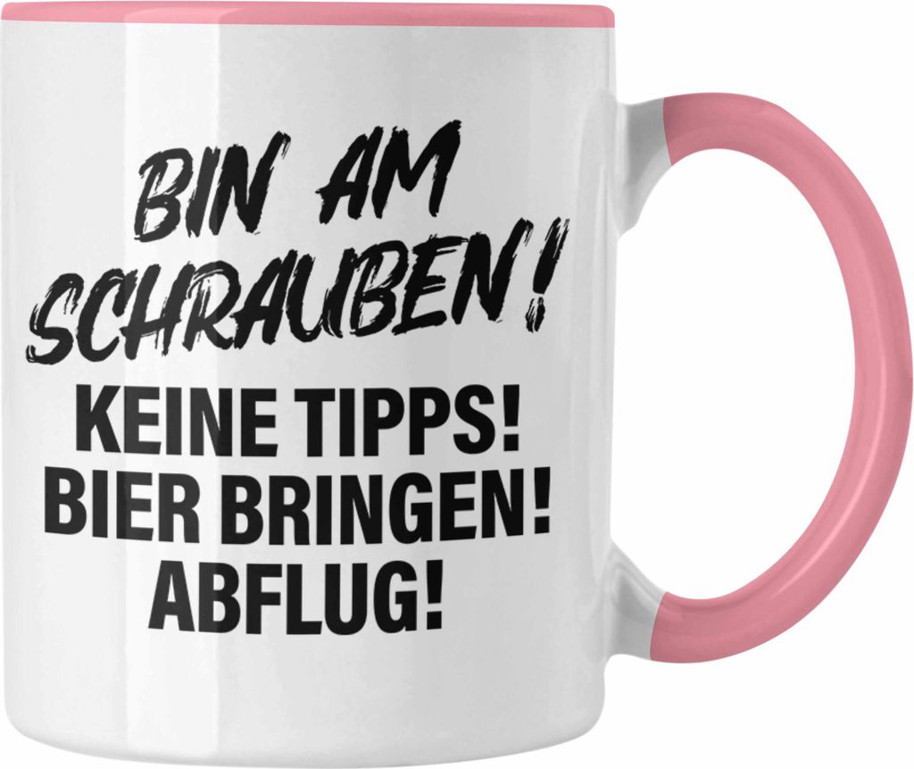 Trendation - Auto Tuner Tasse Geschenke Autotuner Geschenkidee Autoliebhaber Tasse für Männer Autofan Kaffeetasse (Rosa)