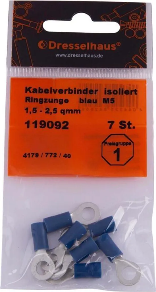 Connecteurs de câblage M5 bleu pour installations électriques 2,5 mm² - 2