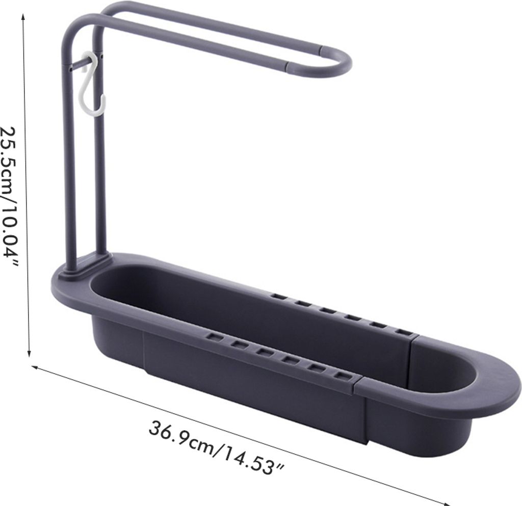 Teleskopische Spüle Drain Regal Double Layer Adjustable Telescopic Durable Draining Rack Küche Storage Holders