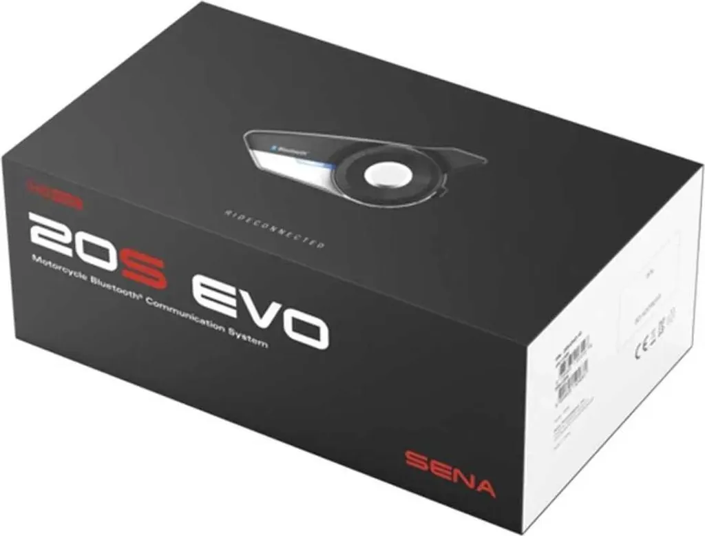 Sena 20S EVO Noir et Argent Intercom avec Audio Multitasking HD Solo