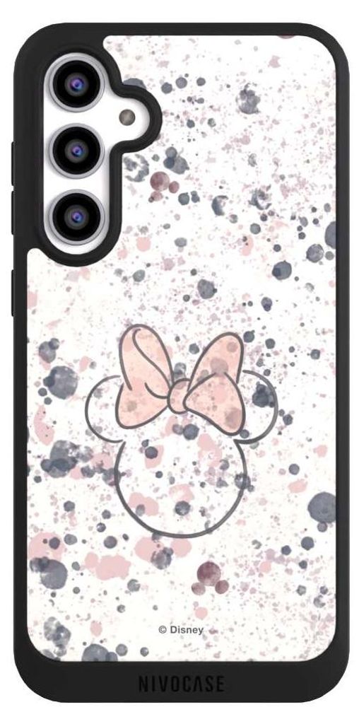 NIVOCASE Handyhülle für Samsung Galaxy S23 FE Hülle NIVOpure Case Schwarz Disney Minnie Mouse Wasserfarbe