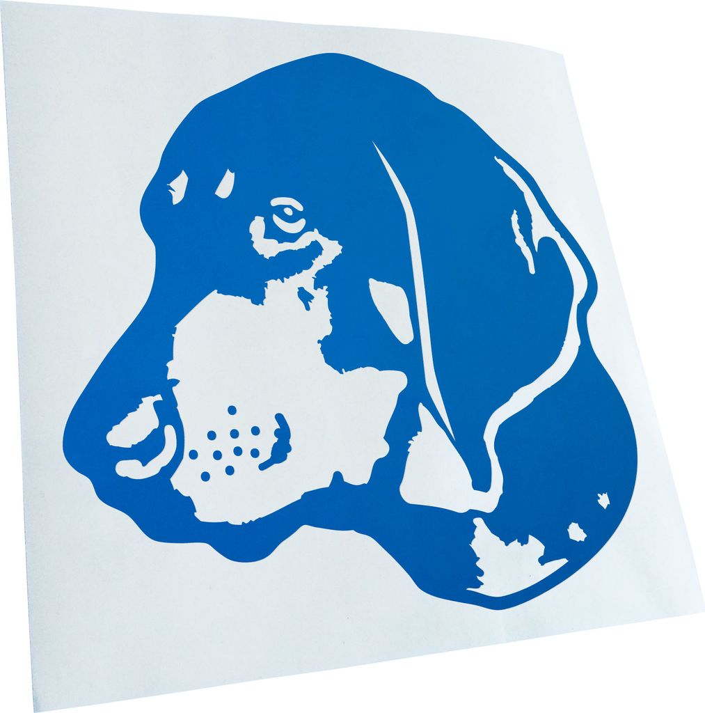 Kiwistar - Autoaufkleber - Black and Tan Coonhound Hund - Blau - 30x30cm - Aufkleber für Auto, Laptop, Fahrrad, LKW, Motorrad mehrfarbig JDM Decal...