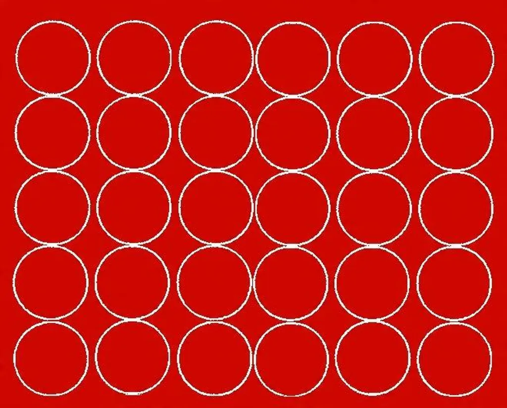 Adesivi rotondi, diametro 8 cm, 30 pezzi, rosso lucido