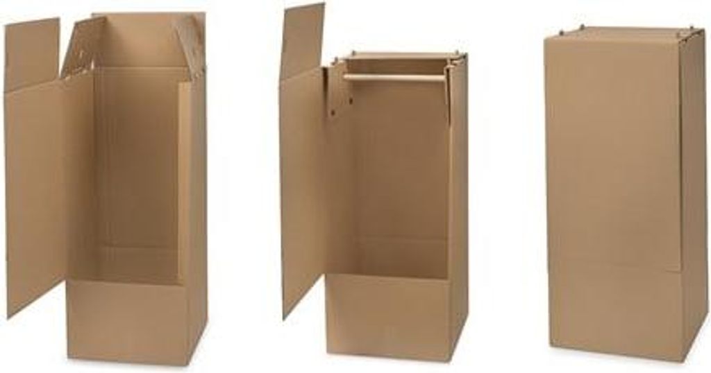 Umzugskartons Kleiderschrank mit Kleiderstange – 3 Stück