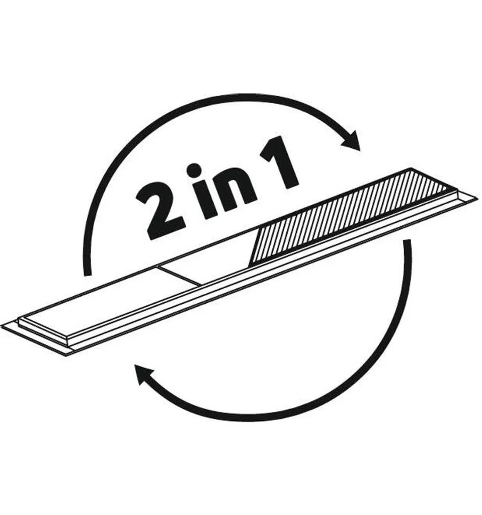Caniveau douche 100 cm réversible : finition inox ou insert carrelage - 2