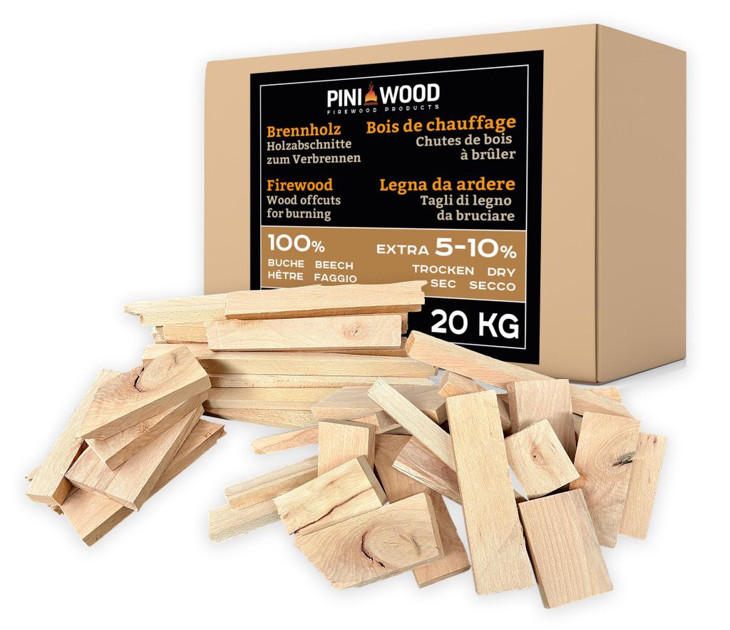 Brennholz 100% Buche kamergetroknet Holzabschnitte Produktbild 