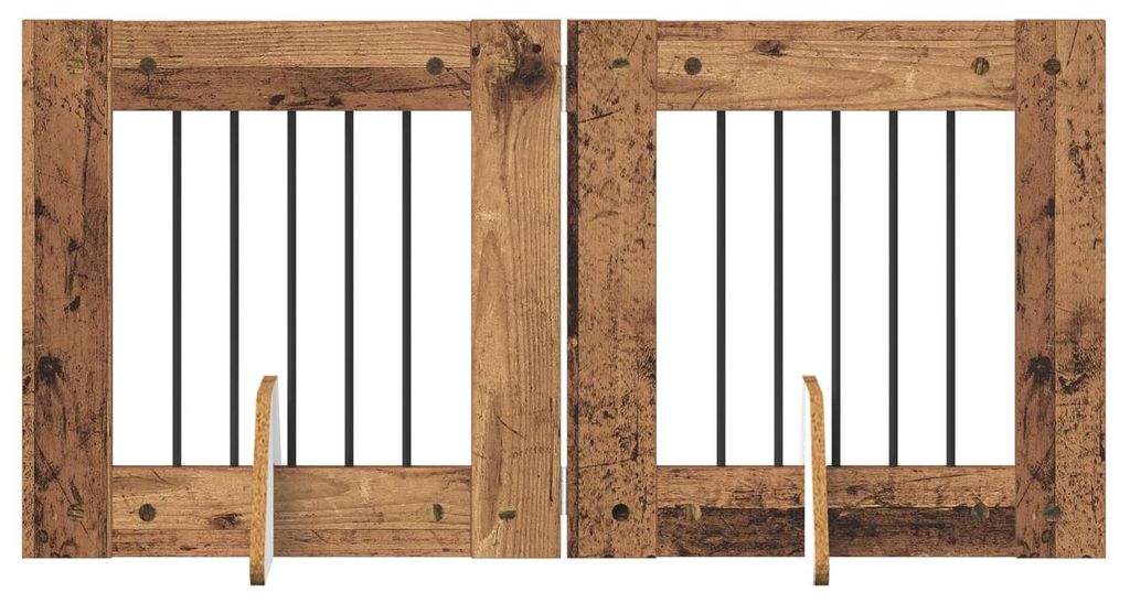Eleganten-Stil Hundetor mit Ständern 2 pcs,Modernes Design,Hundezwinger & -ausläufe, Altholz 60x60 cm Holzwerkstoff - Sonstiges Hundezubehör - M...