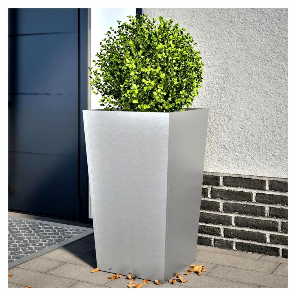 Pflanzkübel 2 Stück Hochbeet Metall Blumenkasten Pflanzbeet Frühbeet Gartenbeet Pflanzkasten Gemüsebeet Blumenbeet für Terrasse Garten 45x45x7...